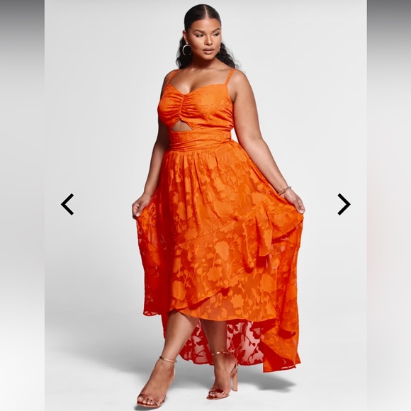 Fashion to Figure Aria Hi-Lo Floral Dress - Picture 3 of 8